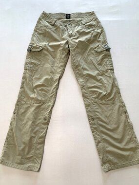 KUHL Outdoor Cargo Pants Women Dark Green Hiking Size 6 Short
